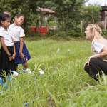 KATE LAUGHING WITH GIRLS