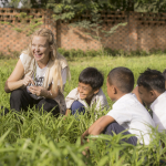 KATE HELPING ON THE FARM